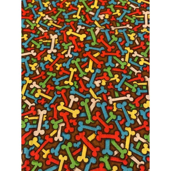 Dog Bone Pattern Cotton Fabric 1/4 yard 44" wide Crafts Sewing Quilting - Picture 1 of 4